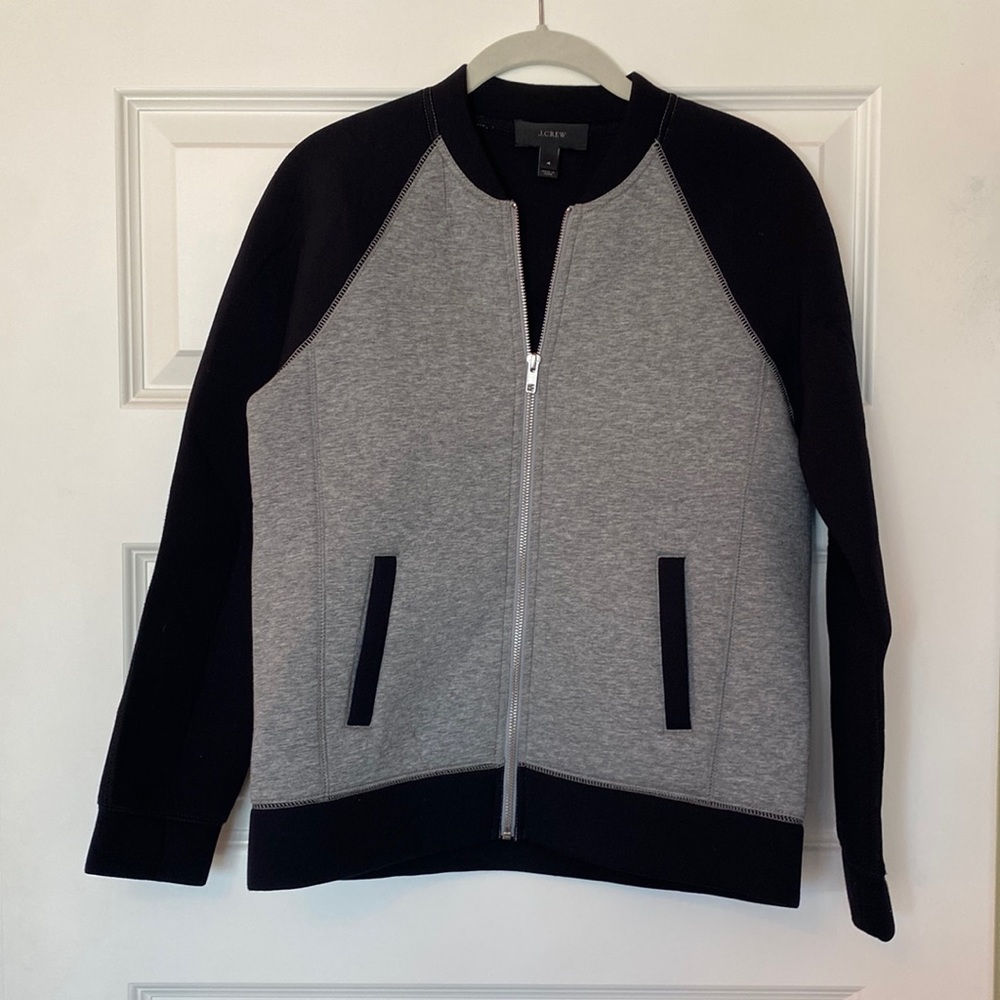 J crew athletic bomber jacket